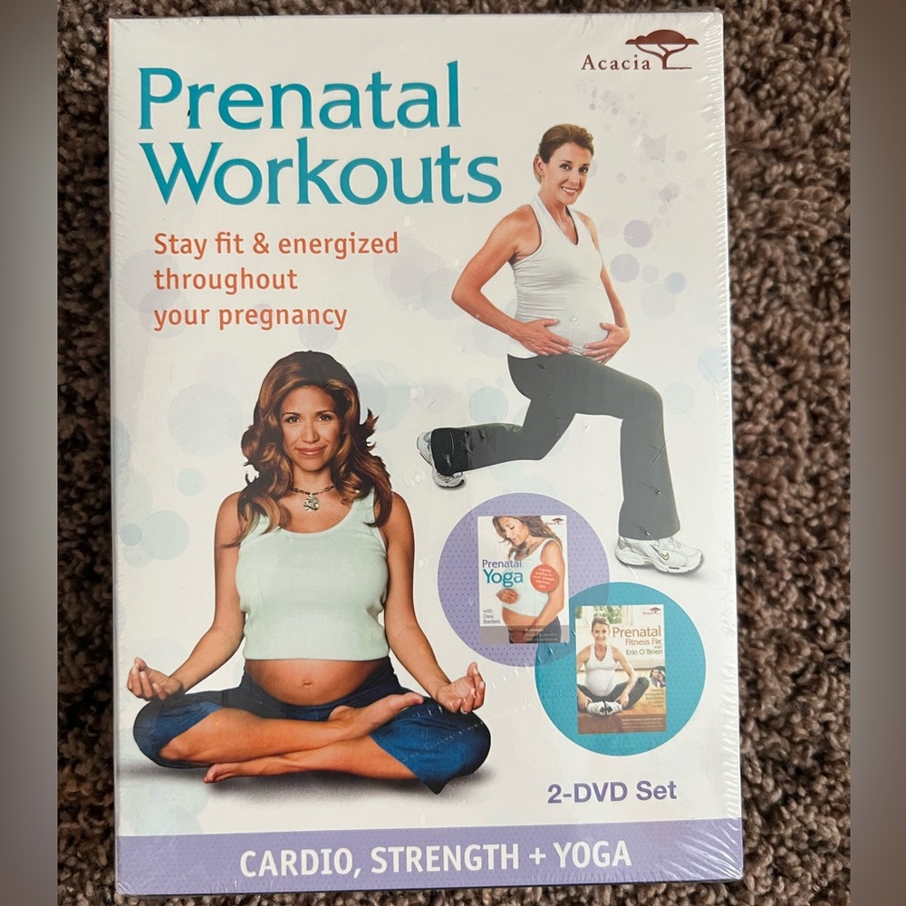 New! Acacia Prenatal Workouts Cardio Strength Yoga 2-DVD Set English NTSC 2005